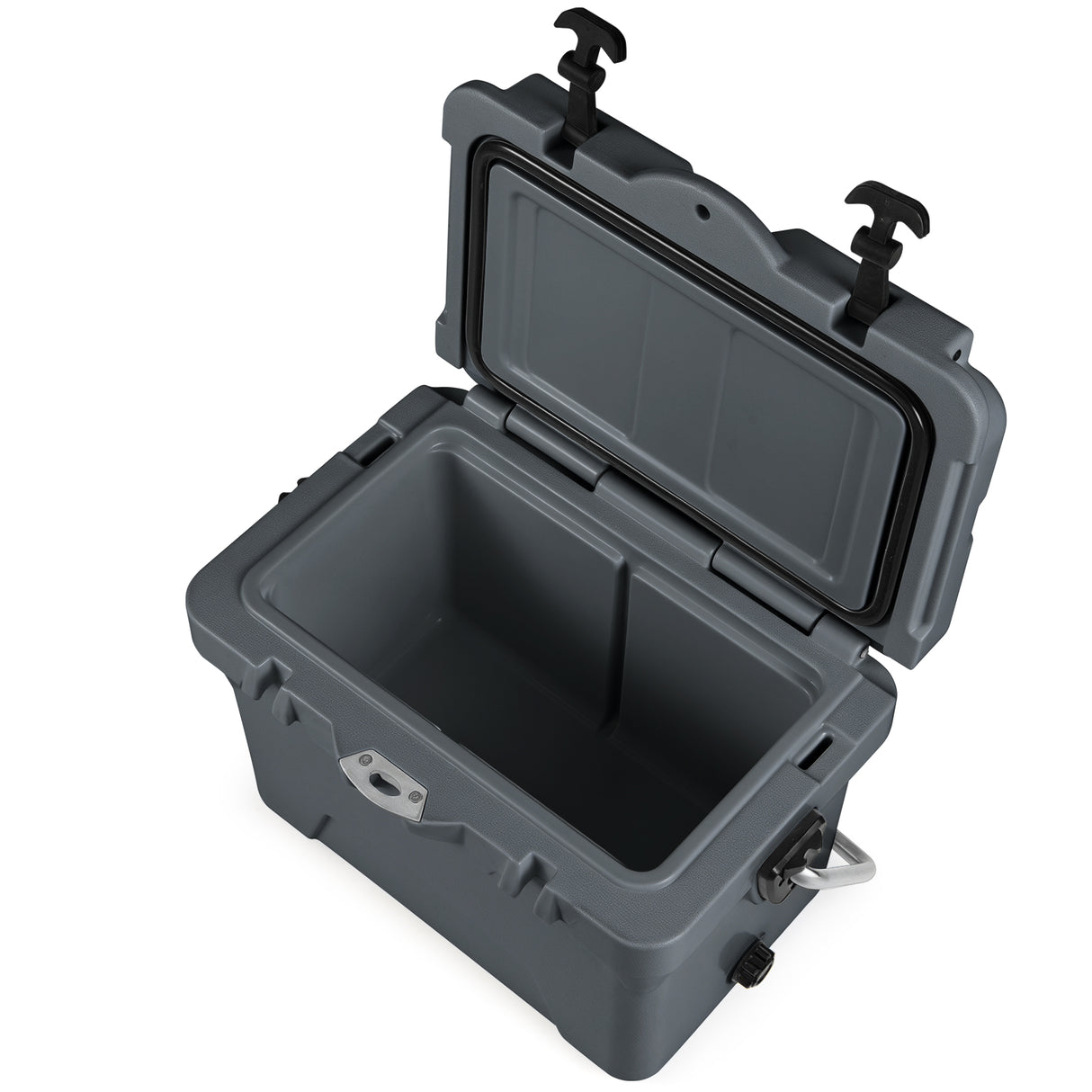 20 Quart Portable Hard Cooler with Built-in Ruler and Bottle-Gray