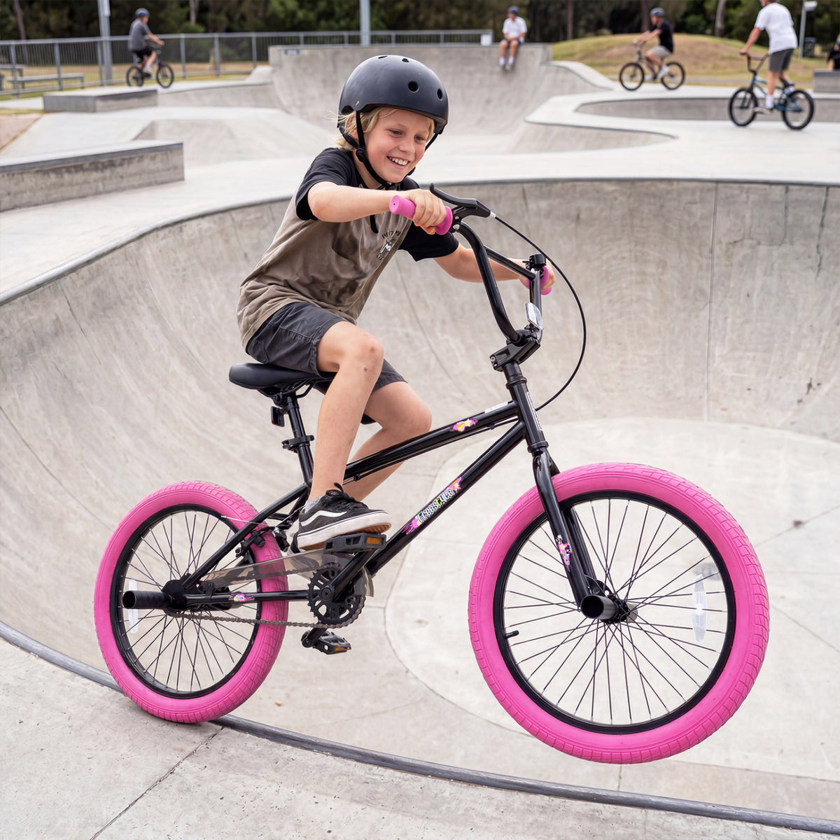 20" Trick Bicycle with 270 Degree Steering and Adjustable Seat for Kids and Teens-Pink