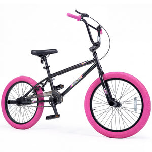 20" Trick Bicycle with 270 Degree Steering and Adjustable Seat for Kids and Teens-Pink