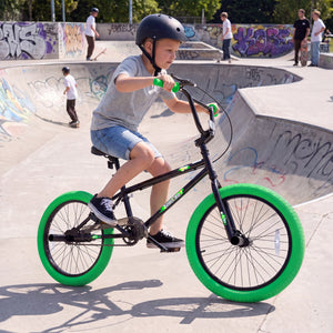 20" Trick Bicycle with 270 Degree Steering and Adjustable Seat for Kids and Teens-Green