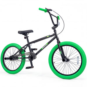 20" Trick Bicycle with 270 Degree Steering and Adjustable Seat for Kids and Teens-Green