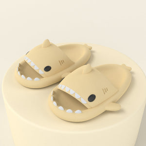 New Men and Women Summer Slippers Lovely Shark Shape Slides Outdoor Women Shoes Flip Flops Lightweight Open Toe Beach Pool Slides Sandals Shark Shower Slipper