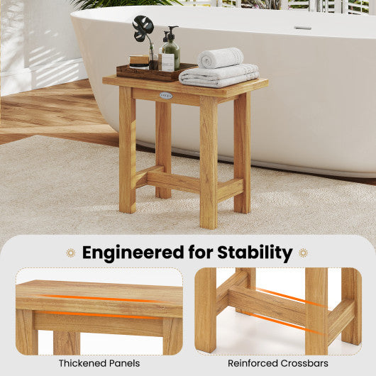 Outdoor Teak Wood Bench for Porch Backyard and Poolside