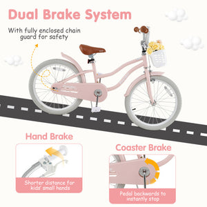 20 Inch Kids Bike with Training Wheels for Boys Girls