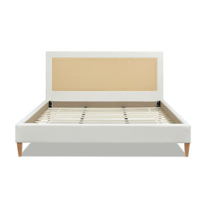 Haley - Upholstered Cane Back Platform Bed by Couch.com