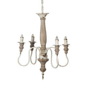 4 Light Chandelier, Hanging Light Fixture With Adjustable Chain For Kitchen, Bulb Not Included - Cream White by Couch.com