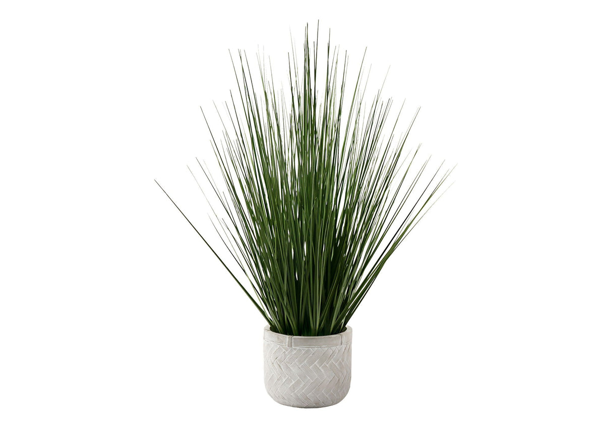 21" Tall, Artificial Plant, Grass, Indoor, Faux, Fake, Table, Greenery, Potted, Real Touch, Decorative - Green / White by Couch.com