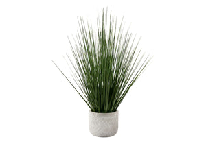 21" Tall, Artificial Plant, Grass, Indoor, Faux, Fake, Table, Greenery, Potted, Real Touch, Decorative - Green / White by Couch.com