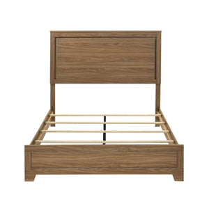 Walnut / Chestnut 3pc Queen Size Bedroom Set with Nightstands