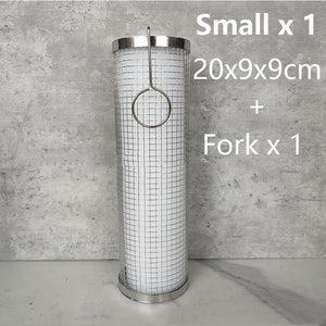 20cm/30cm BBQ Basket Stainless Cylindrical Rolling Grilling Baskets Portable Barbecue Rack For Grill For Fish Shrimp Meat Fries BBQ Grill Basket Rolling Grilling Basket Stainless Steel Grill Mesh Barbeque Grill Accessories