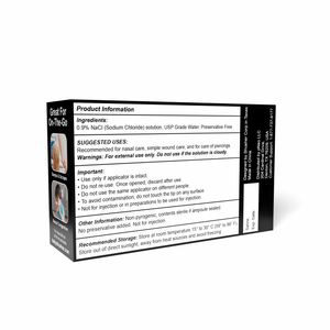 Shusher Care Saline Ampoules – Sterile Single-Use Saline Solution for Nasal, Wound & Piercing Care