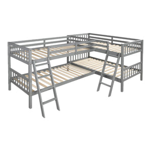 L Shaped Bunk Bed With Ladder by Couch.com