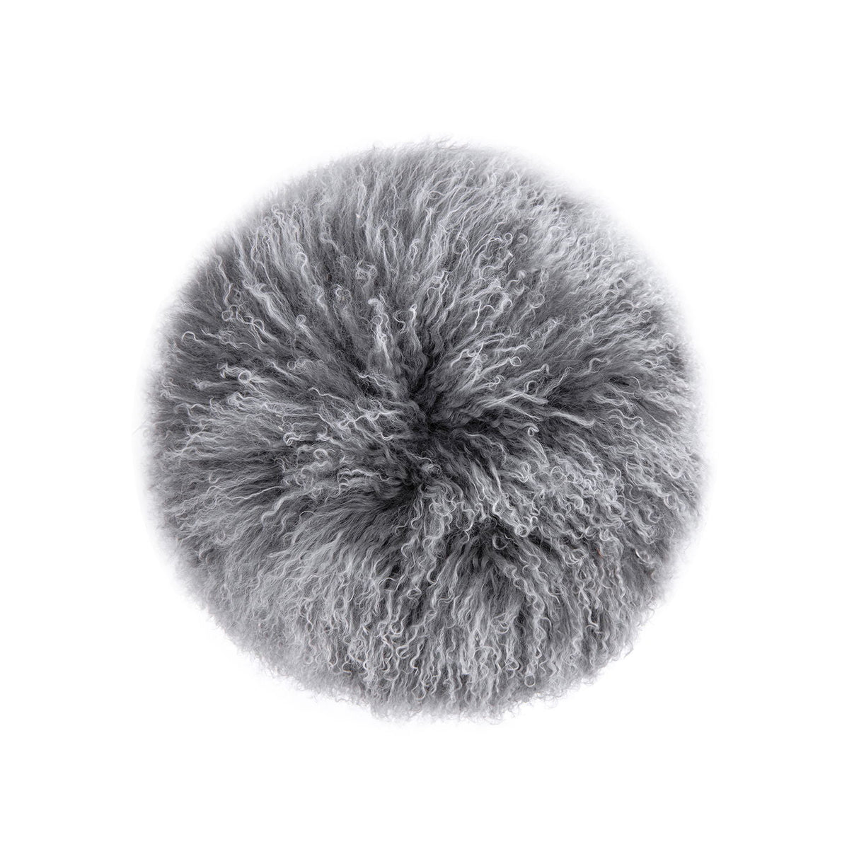 Alberta - Mongolian Sheepskin Round Ottoman by Couch.com