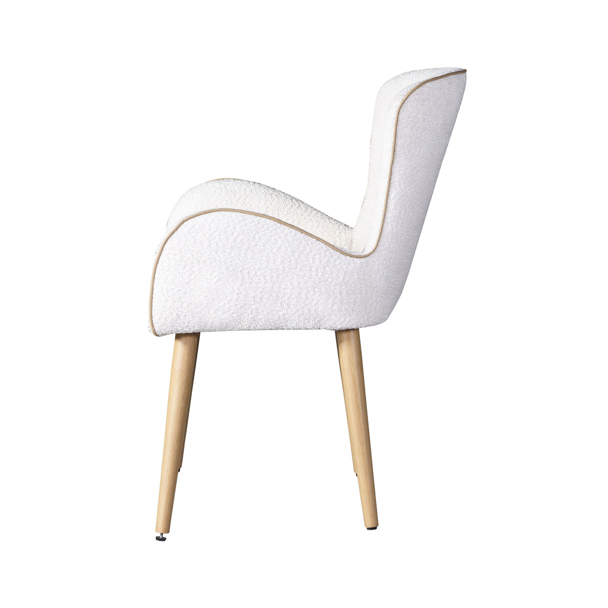 Qwin - Boucle Side Chair (Set of 2) - Beige by Couch.com