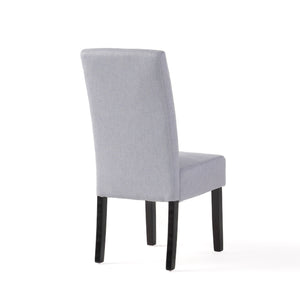 Amaranthine - Upholstered Dining Chair With High Back And Wood Legs (Set of 2) - Light Gray by Couch.com
