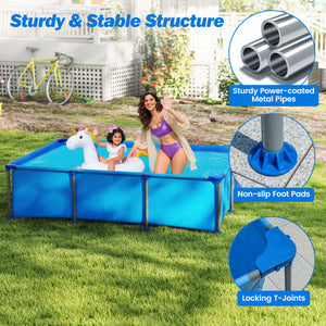 690/978/1158/1617 Gal Outdoor Family Swimming Pool with Metal Frame-12 ft