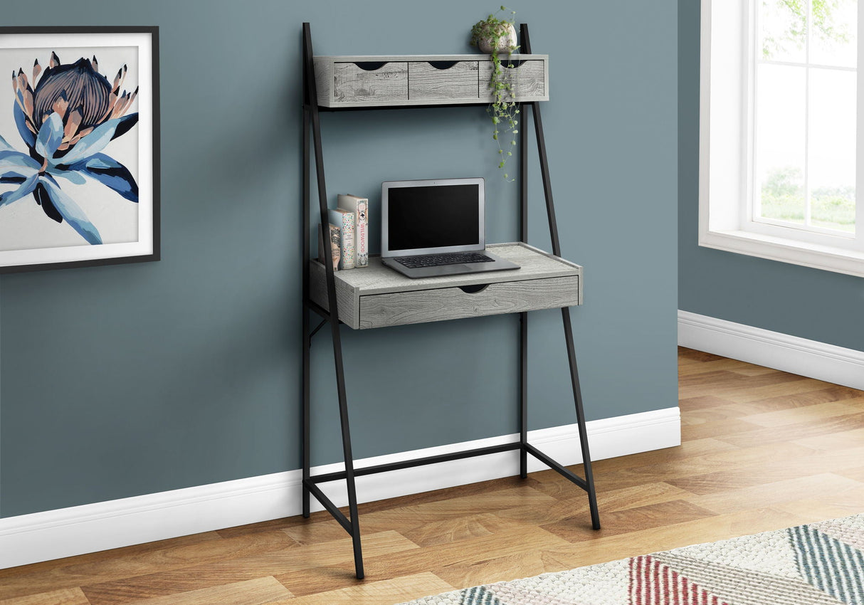 Computer Desk For Home Office, Laptop, Leaning, Storage Drawers, Contemporary & Modern by Couch.com
