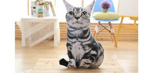 Simulation cat pillow cute cat doll plush toy stereo pet doll
