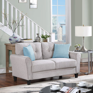 Modern Living Room Sofa Set Linen Upholstered Couch Furniture For Home Office by Couch.com