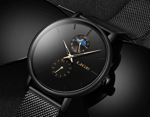 Women's Elegant Waterproof Watch With Chronometers And Braided Stainless Steel Bracelet Excellent Design Perfect Gift