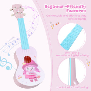 21 Inch Children Mini Ukulele with 4 Nylon Strings and 12 Frets