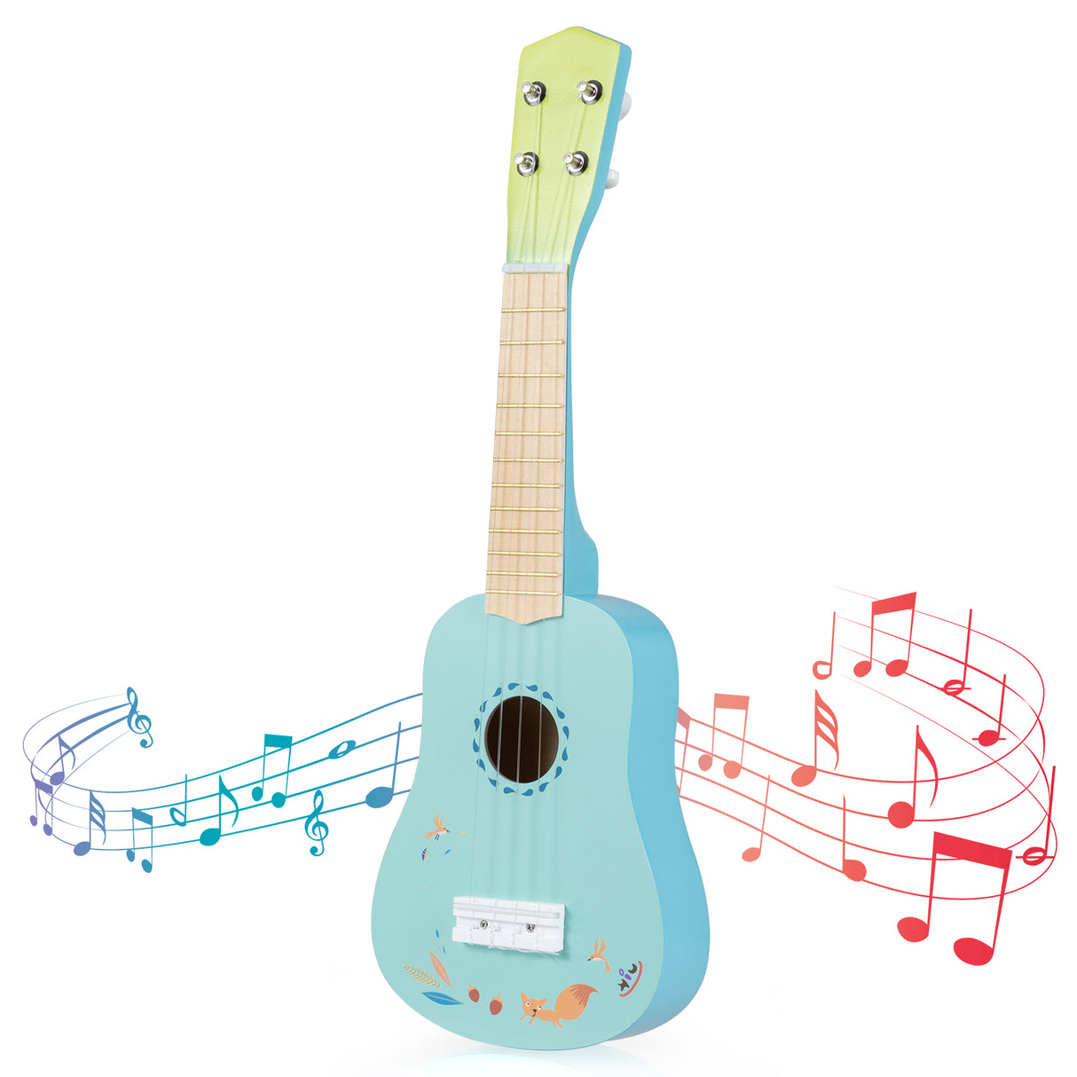 21 Inch Ukulele Guitar for Kids with Basswood Body for 3+ Years Old