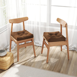 21 Inch x 21 Inch Patio Chair Seat Cushion Pads for Indoor and Outdoor-Coffee