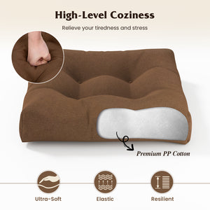 21 Inch x 21 Inch Patio Chair Seat Cushion Pads for Indoor and Outdoor-Coffee