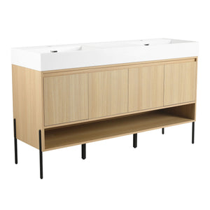 Modern Bathroom Vanity Combo With Single Resin Sink And Storage Cabinet by Couch.com