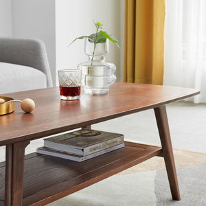Low Coffee Table With Storage Shelf by Couch.com