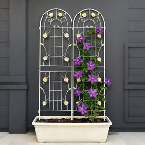 Metal Garden Trellis Rustproof Trellis For Climbing Plant Outdoor Flower Support
