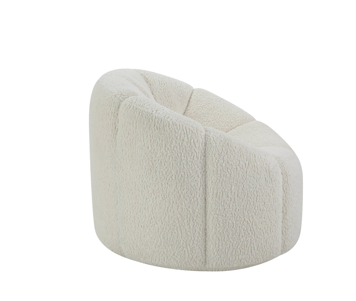 Osmash - Teddy Sherpa Chair With Swivel - White by Couch.com