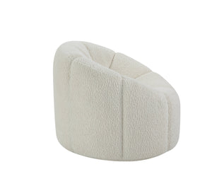 Osmash - Teddy Sherpa Chair With Swivel - White by Couch.com