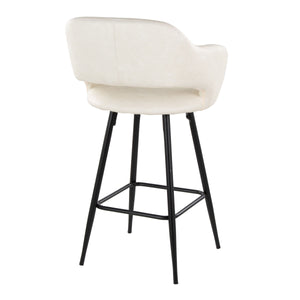 Margarite - Contemporary Fixed Height Counter Stool With Square Footrest (Set of 2) by Couch.com