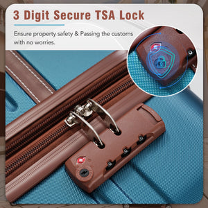 Hardshell 3-Piece Luggage Set with TSA Lock and Spinner Wheels