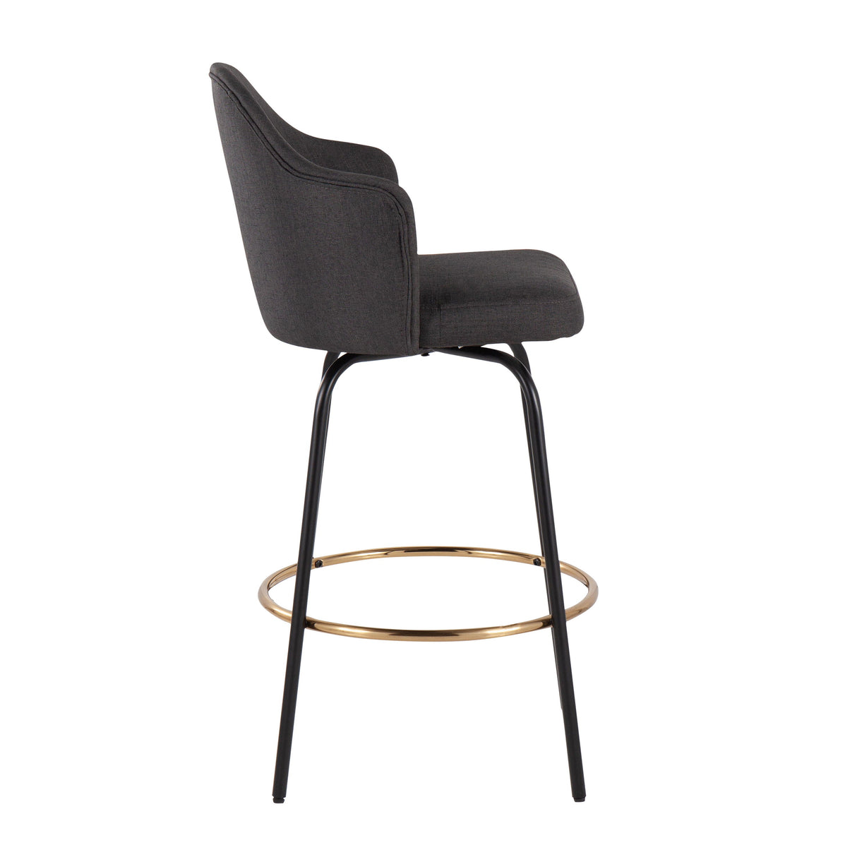 Ahoy - Contemporary Fixed Height Counter Stool Round Footrest (Set of 2) by Couch.com