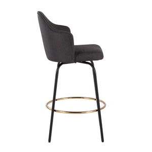 Ahoy - Contemporary Fixed Height Counter Stool Round Footrest (Set of 2) by Couch.com