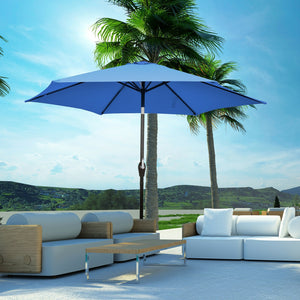 9 ft Patio Outdoor Umbrella with Crank-Orange