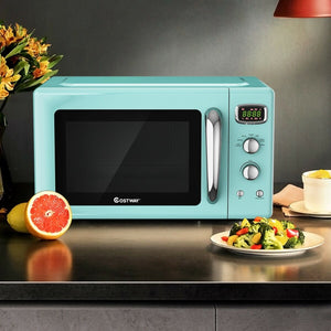 0.9 Cu.ft Retro Countertop Compact Microwave Oven-Green by DirectDeals