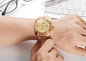 Men's  Luxury Stainless steal Waterproof Watch With Day And Date Display Unique Design Perfect Gift In Modern Metal Men  Wrist Watch Design