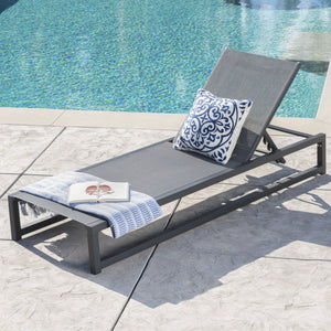 Outdoor Patio Chaise Lounge With 5 Reclining Positions by Couch.com