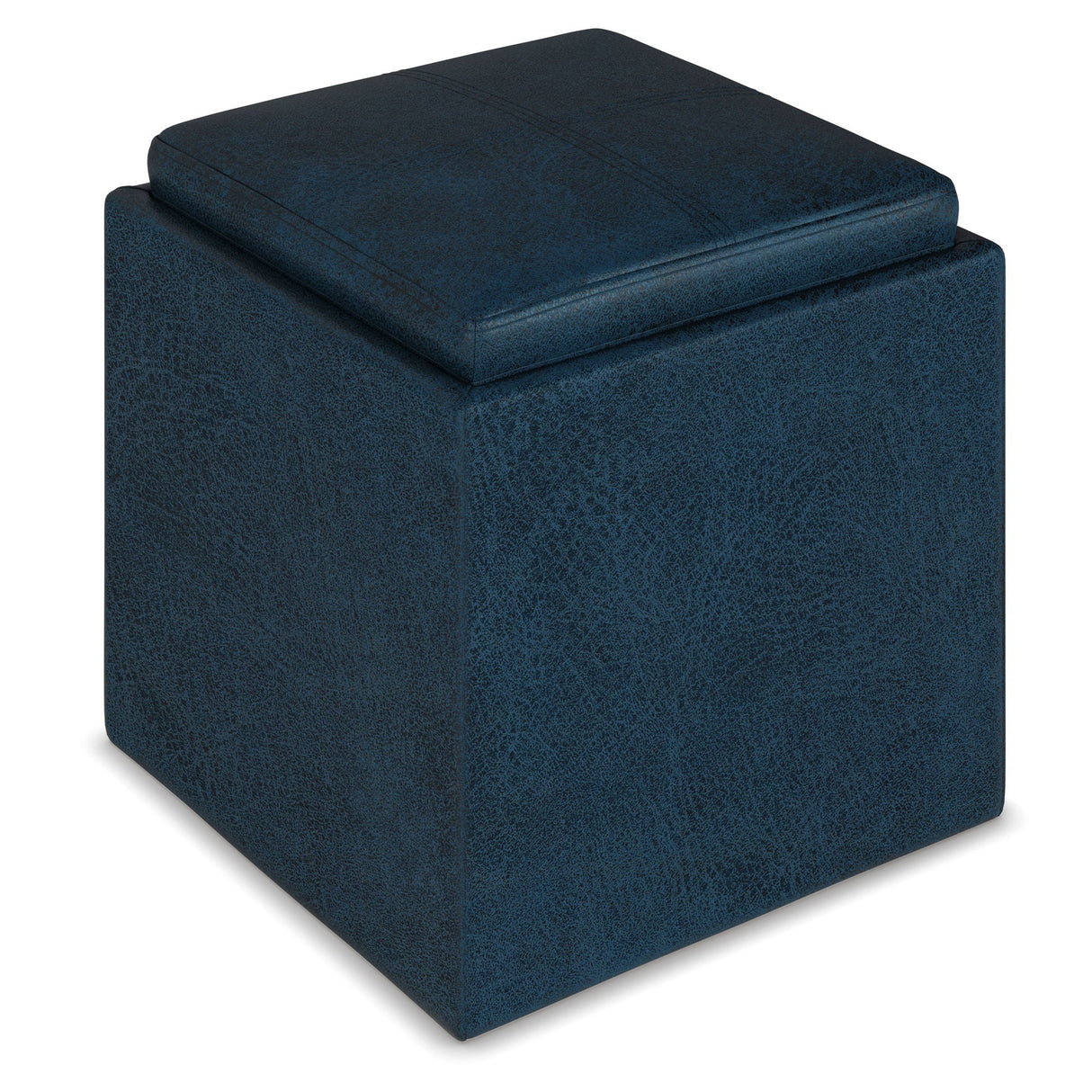 Rockwood - Upholstered Cube Storage Ottoman With Tray by Couch.com