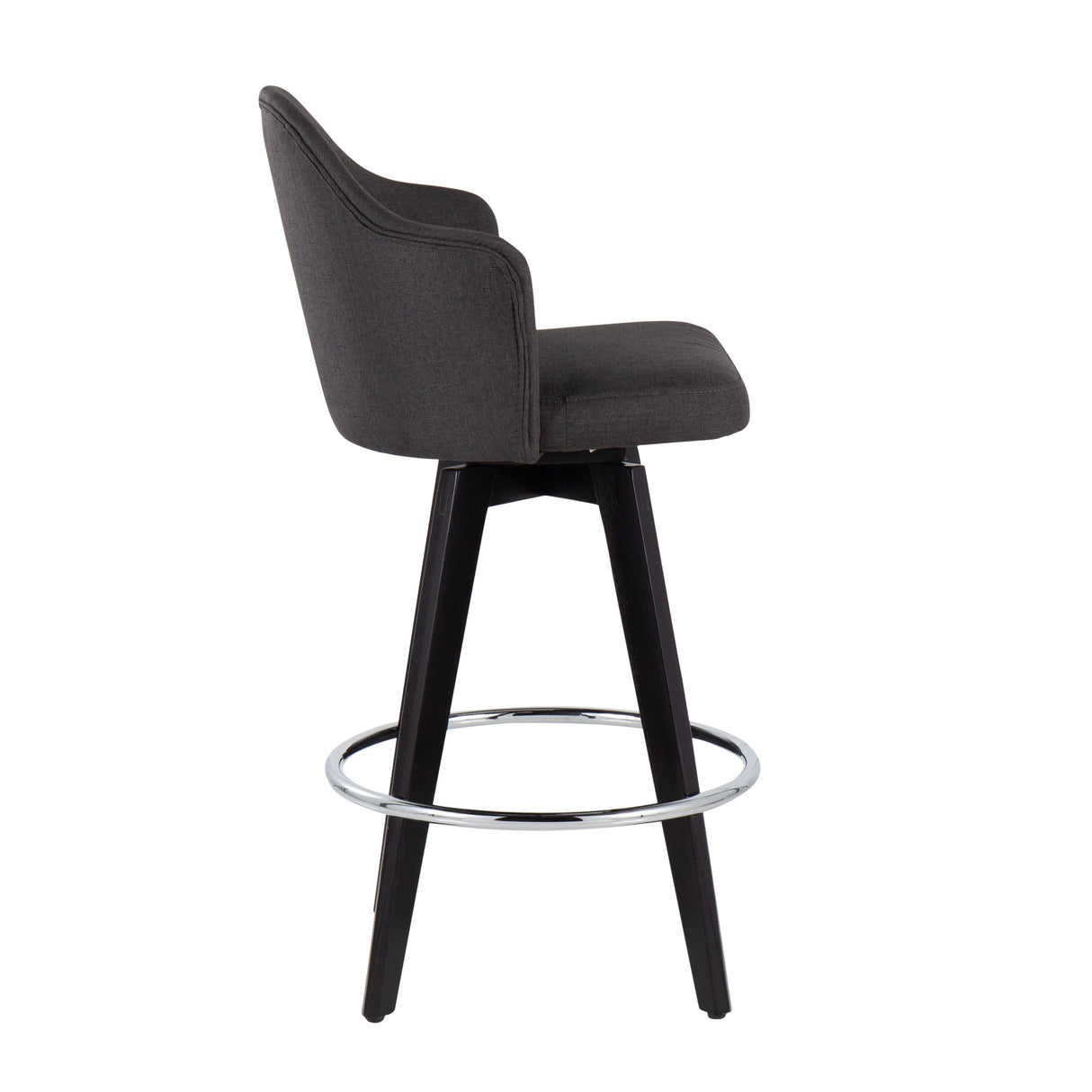 Ahoy - Contemporary Fixed Height Counter Stool With Round Footrest (Set of 2) by Couch.com