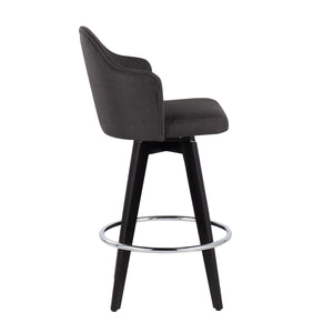 Ahoy - Contemporary Fixed Height Counter Stool With Round Footrest (Set of 2) by Couch.com