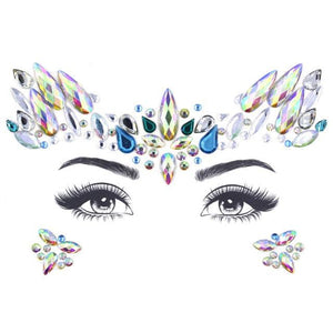 23 Sets Glitter Face Jewels Sticker Temporary Party Face Makeup Tattoo Face Gems Glitter Face Jewels Crystal Stickers For Womens