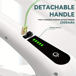 Electric Rotary Scrubber with Replaceable 8 Brush Heads and Adjustable Extension Handle