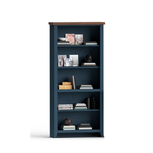 Nantucket - 5 Shelf Bookcase - Blue Denim, Whiskey by Couch.com