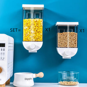 Convenient Wall Mounted Cereal Dispenser Containers