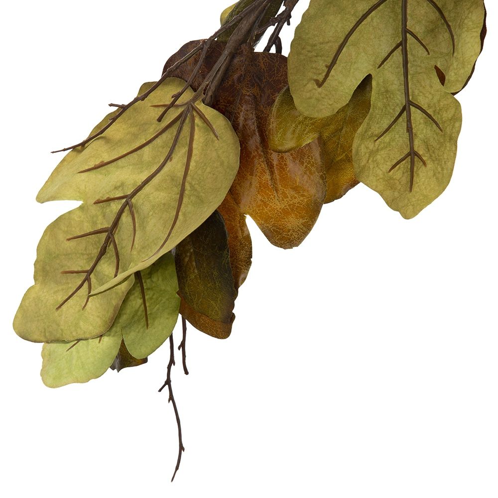 Maple Leaf Spray Green & Mustard, Botanicals Decor For Harvest Festival Fall Festival & Thanksgiving Table Decorations (Set of 12) - Green / Mustard by Couch.com