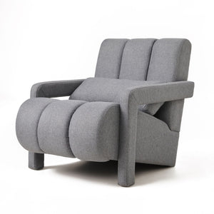 Modern Upholstered Accent Chair, Comfortable Linen Fabric With A Pillow For Living Room by Couch.com